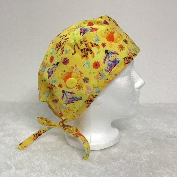 Winnie the Pooh Scrub Cap With Ties 