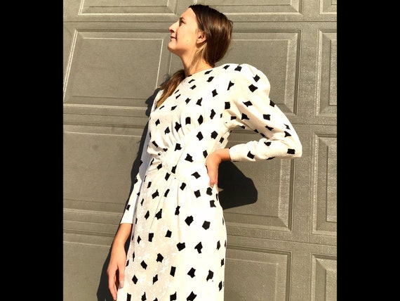 Hanae Mori Vintage Silk Dress, Size 12