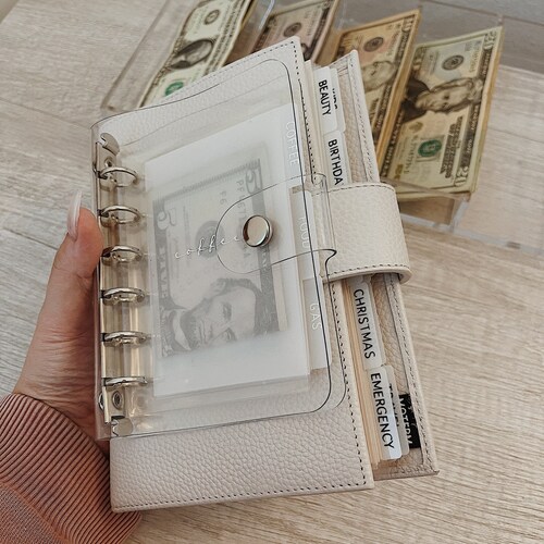 A7/pocket Clear Vellum Cash Envelopes With Custom Divider Tabs Etsy