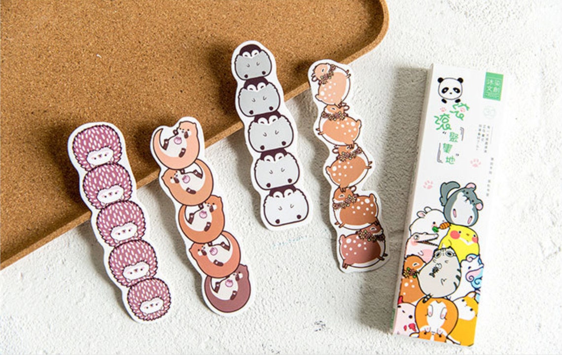 Cute Animal Bookmarks Design 330 Pcs of Diecut Bookmark Etsy UK