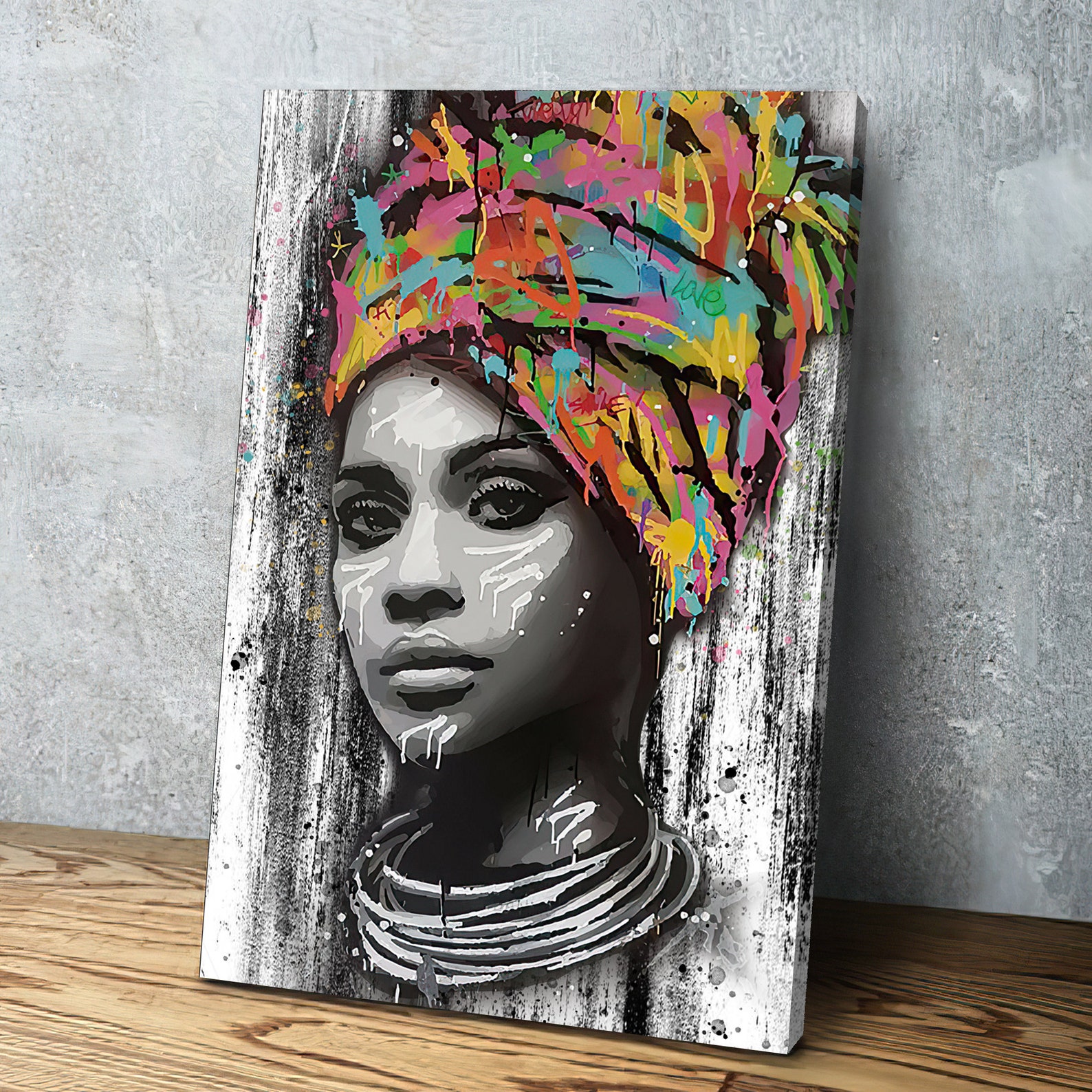 African Woman Canvas Art African Heritage Poster Print Black | Etsy