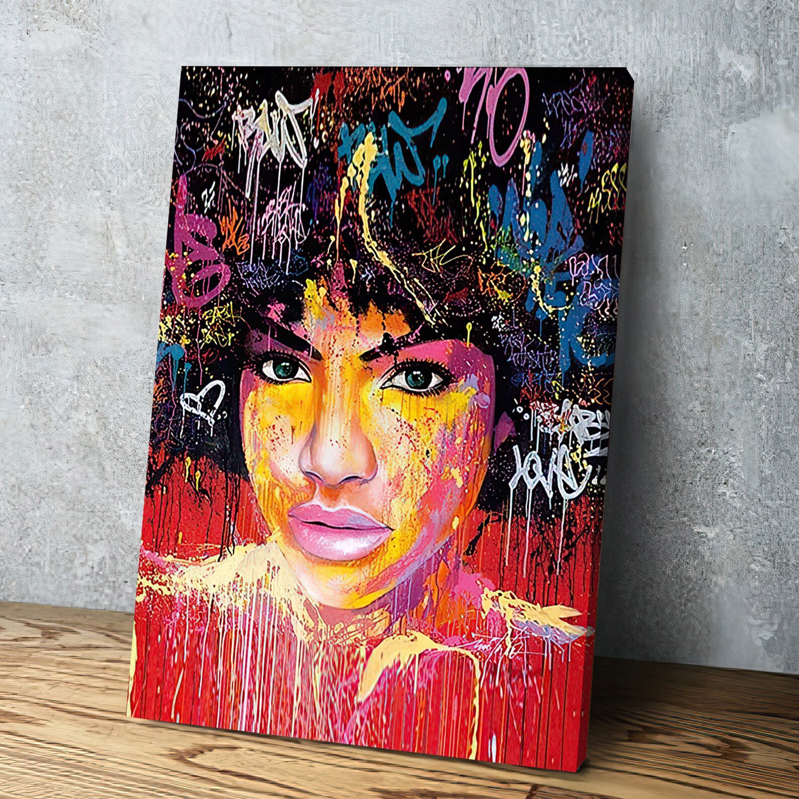 Afro Girl Wall Art African American Girl Home Decor Black Etsy