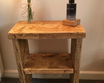 Handcrafted Solid Wood Country Bedside table / Side Table  |  Cottage Collection