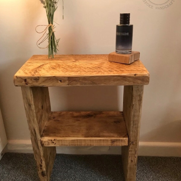 Handcrafted Solid Wood Country Bedside table / Side Table  |  Cottage Collection