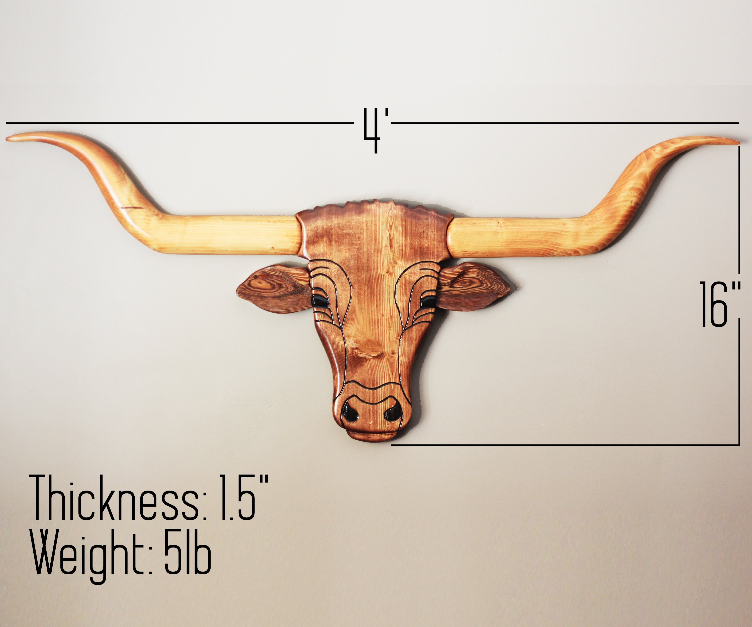 Texas Longhorn Wood Wall Art Wood Carving Wood Wall Art Etsy