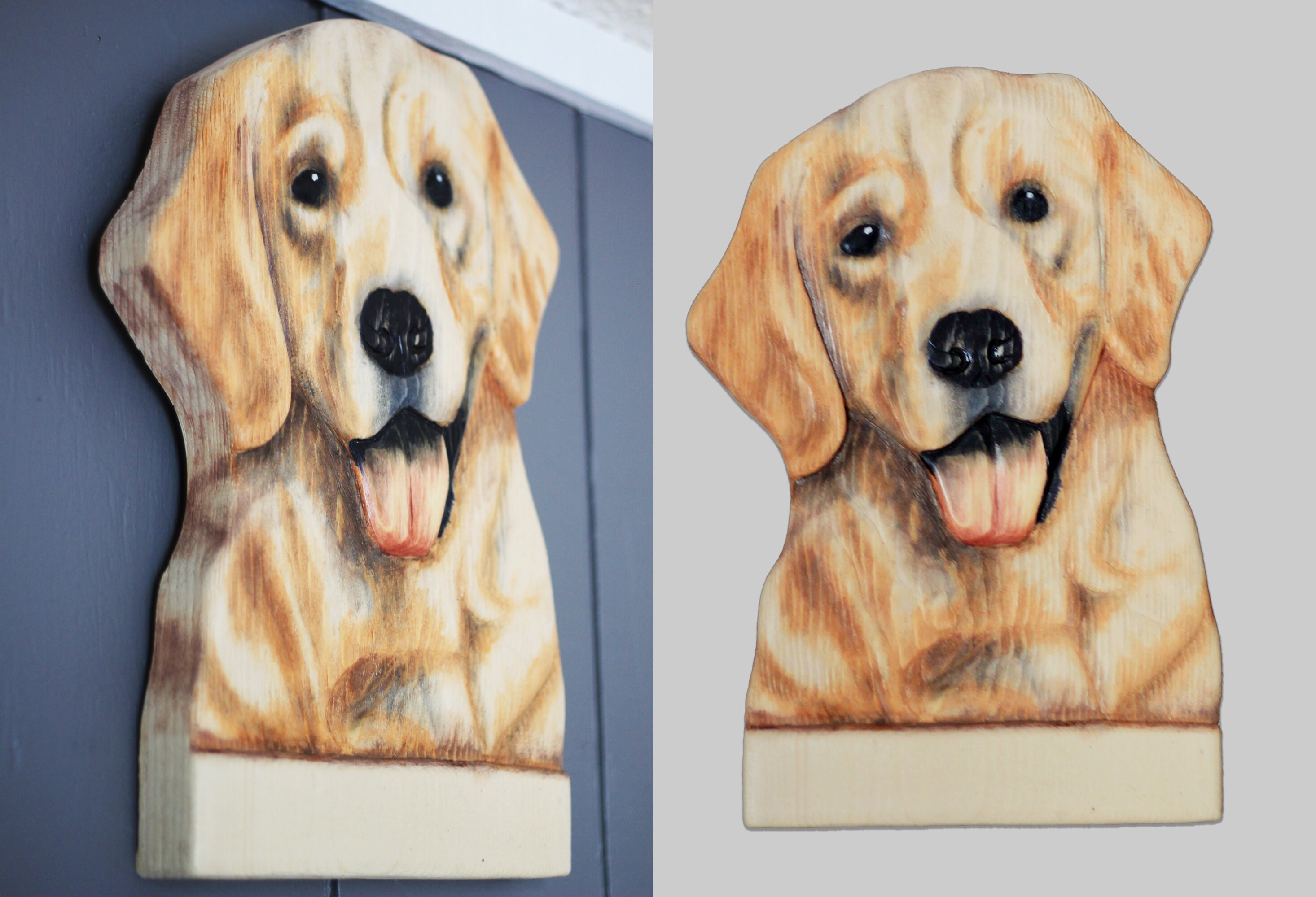 Labrador Retriever Talla de madera Dog Wall Art Dog Etsy