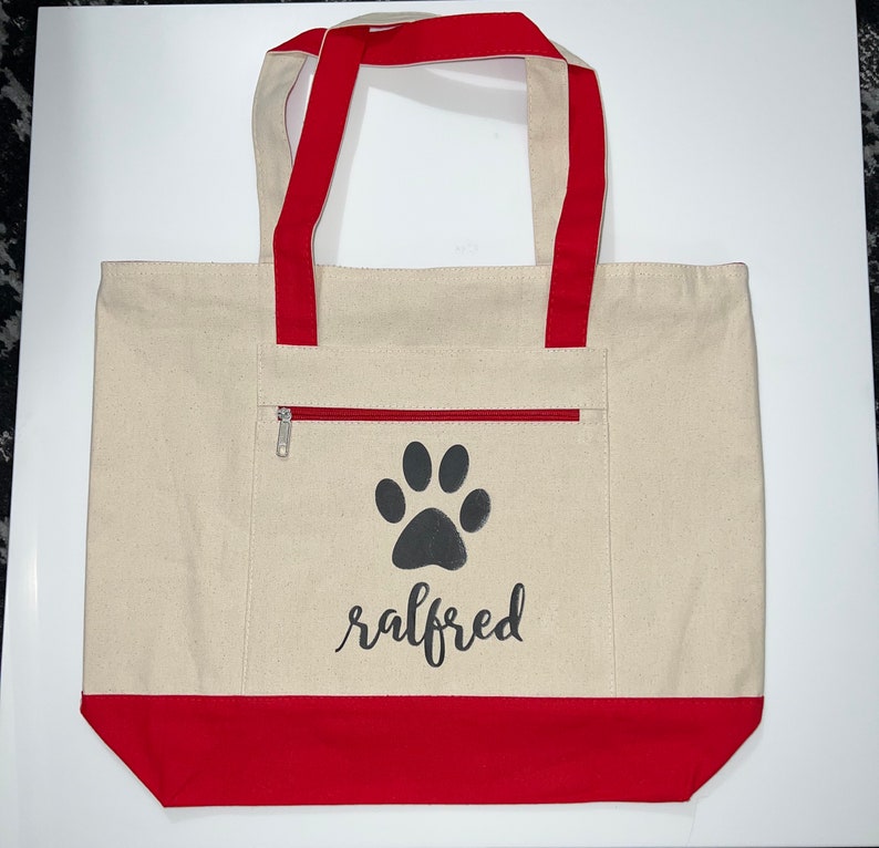Custom Pet Tote Bag Custom Dog Gift Personalized Pet Bag Etsy