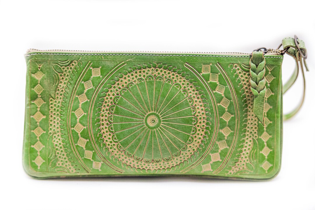 Leather Clutch Purse Envelope Style Slim Lightweight Etsy