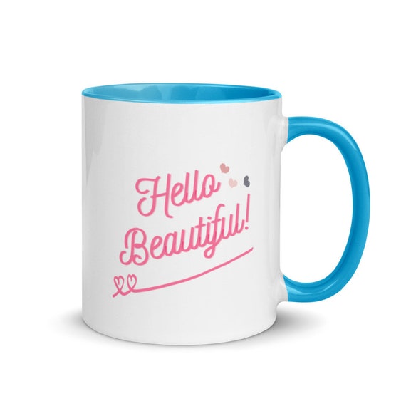 Light Pink And White Details about   Large Coffee Mug You Are Beautiful Heart New. 20 Ounce 