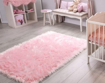 Pink Area Rug Etsy
