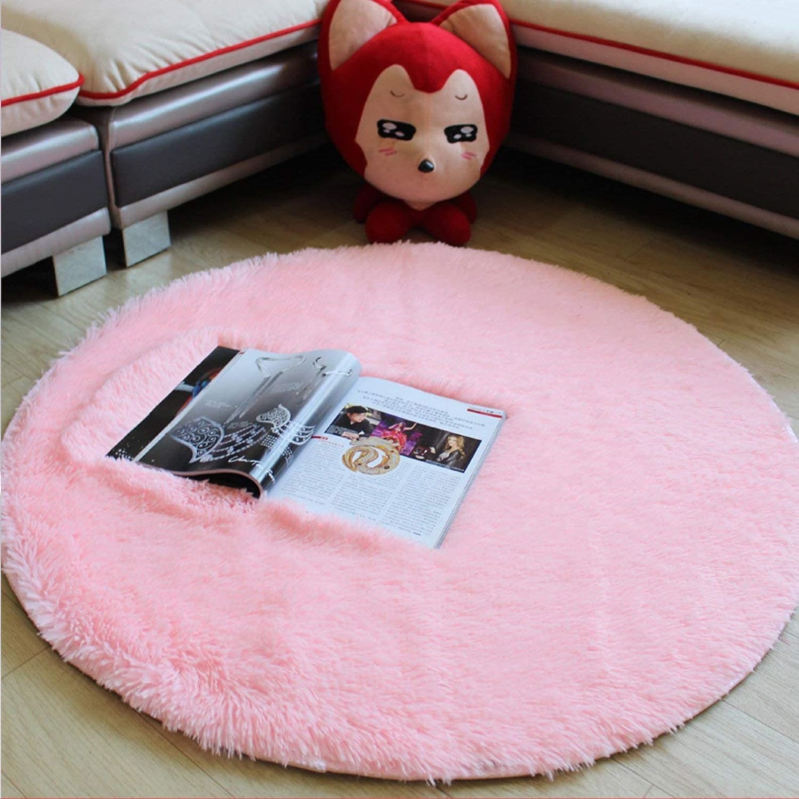Fluffy Soft Round Bedroom Rugs 4 x 4 Feet Shaggy Circle Area Etsy