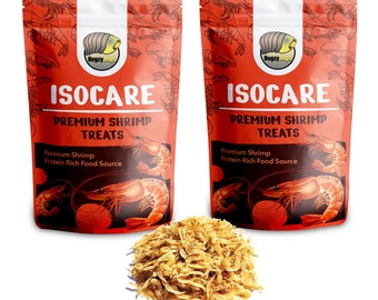 Snack di gamberi essiccati IsoCare Premium, alimento ricco di proteine (3,6 once)