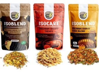 Isoblend 3 Pack Isopod Food : Vegetable, Protein Blend & Shrimp Treats