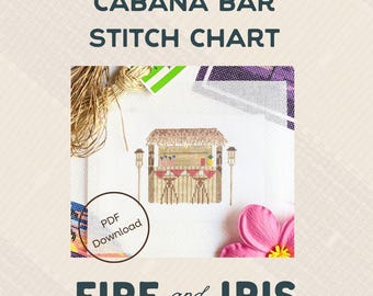 Cabana Bar Needlepoint Stitch Chart