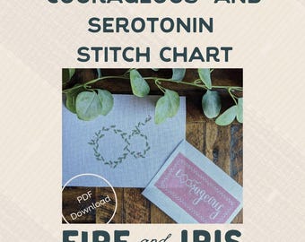 Courageous and Serotonin Molecule Stitch Charts