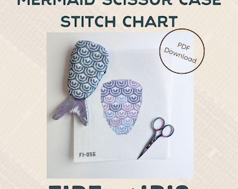 Mermaid Scissor Case Needlepoint Stitch Chart