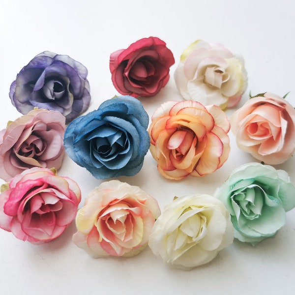 Roses artificielles, roses en soie, têtes de rose, cadeau, artisanat, bricolage, décoration, tête de fleur, mariage, événement, fête, événement, anniversaire, cadeau