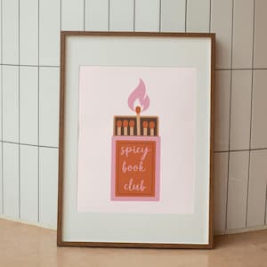 PRINTABLE Spicy Book Club Wall Print| Digital Wall Print For Book Lovers| Bookish Gifts|Bookish Wall Print
