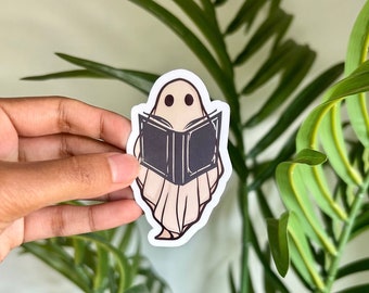 Ghost Reading A Book Sticker| Kindle Sticker | Laptop Stickers|kindle Stickers| Bookish Sticker