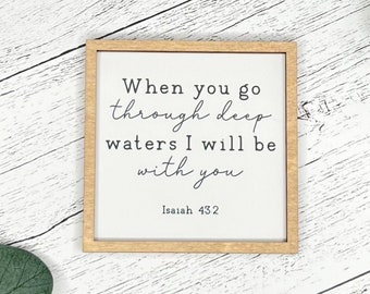 Mini Framed Bible Verse Sign // Mini Scripture Sign // Mini Religious Sign // Religious Tiered Tray Decor // Wood Framed Tiered Tray Sign