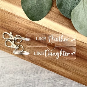 Mother Daughter Keychain Set // Like Mother Like Daughter Keychains // Mother&#39;s Day Gift // Gift For Mom // Matching Keychain Set