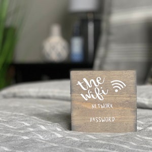 Mini Wifi Sign // Guest Bedroom Decor // Living Room Decor // Customizable // Personalized