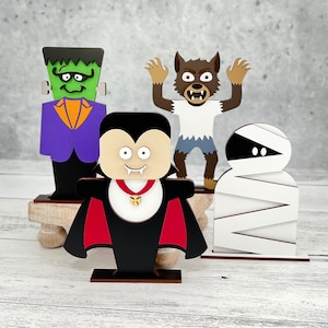 Halloween Monster Regal Dekor // Halloween Tisch Dekor // Halloween Regal Dekor