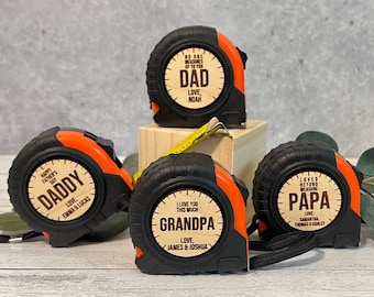 Cinta métrica grabada a medida // Cinta métrica personalizada // Regalo para el Día del Padre // Regalos personalizados para papá // Cinta métrica personalizada