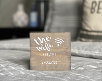 Mini-wifi-bordje // Decor logeerkamer // Woonkamerdecoratie // Aanpasbaar // Gepersonaliseerd