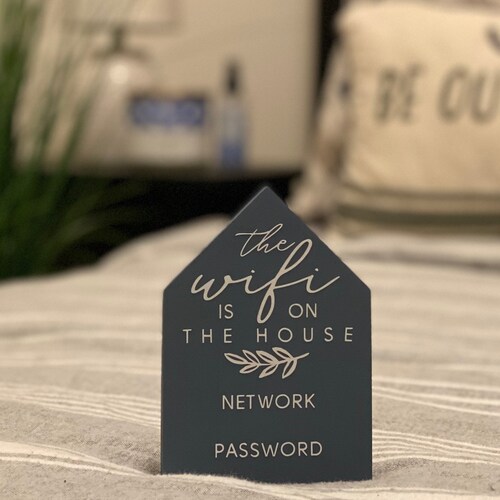 Mini Wifi Sign // Guest Bedroom Decor // Living Room Decor // Etsy