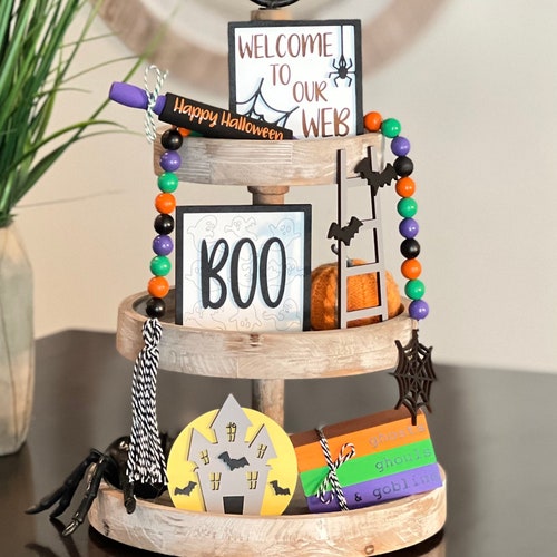 SPOOKY Halloween Tier Tray Set Etsy