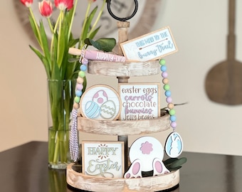 BUNDLE // Easter Bunny Tier Tray Decor // Easter Tiered Tray Decor // Tier Tray Decor // Easter Bunny Signs // Easter Bunny Decor