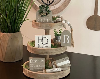 BUNDLE // Family & Home Themed Tiered Tray Decor // Family Tiered Tray Signs // Home Tiered Tray Decor // Everyday Tiered Tray Decor