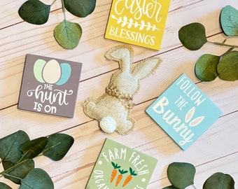 Tier Tray Signs // Easter Signs // Easter Decor // Wood Signs // Tiered Tray Decor // Seasonal // Easter