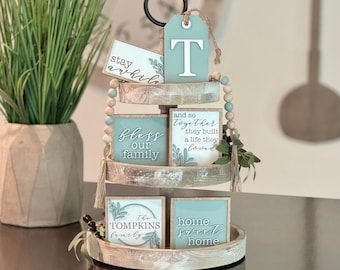 BUNDLE // Abgestuftes Tablett Dekor // Abgestuftes Tablett Dekor // Personalisiertes Tablett Dekor // Abgestufte Tablett Schilder // Abgestuftes Tablett Dekor