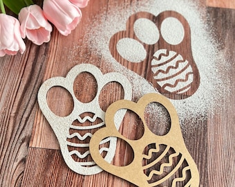 Easter Bunny Foot Prints Reusable Stencil // Easter Bunny Prop // Easter Bunny Paw Print Tracks // Easter Bunny Foot Prints Stencil