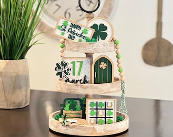 BUNDLE // St. Patrick's Day Tier Tray Decor // St. Patrick's Day Signs // Tier Tray Decor // St. Patrick's Day Tiered Tray Decorations