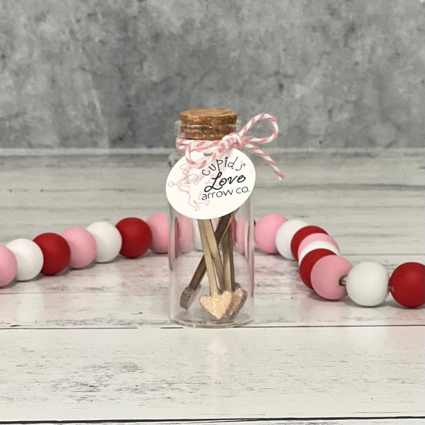 Mini Jar Of Cupid's Arrows // Mini Jar Decor // Tiered Tray Decor // Valentine's Day Decor