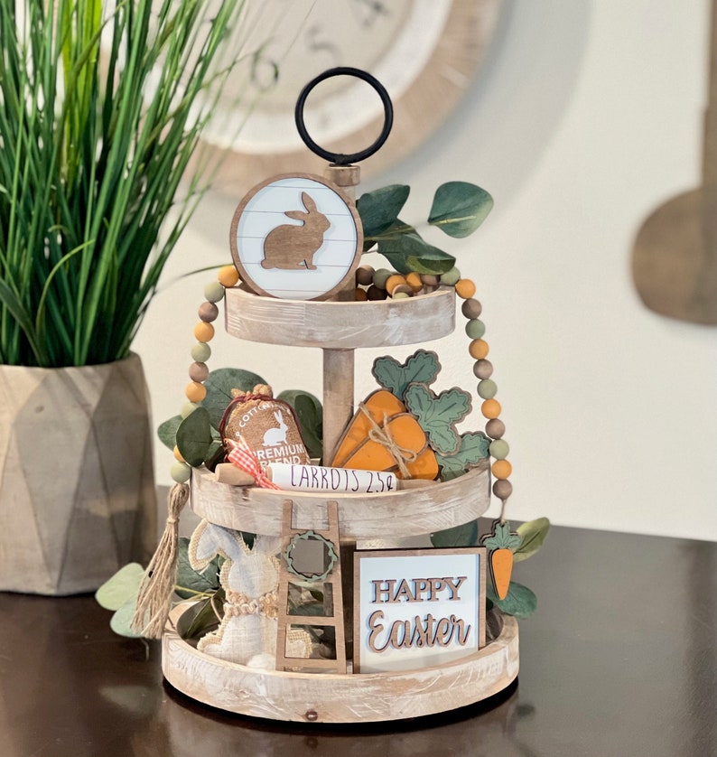 BUNDLE // Classic Easter Tier Tray Decor // Easter Signs // Etsy