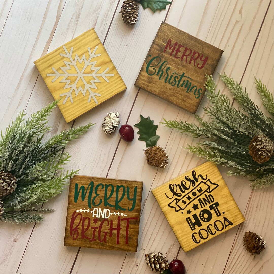 Tier Signs Tier Tray Signs // Christmas Signs // Christmas Decor // Wood Signs ...