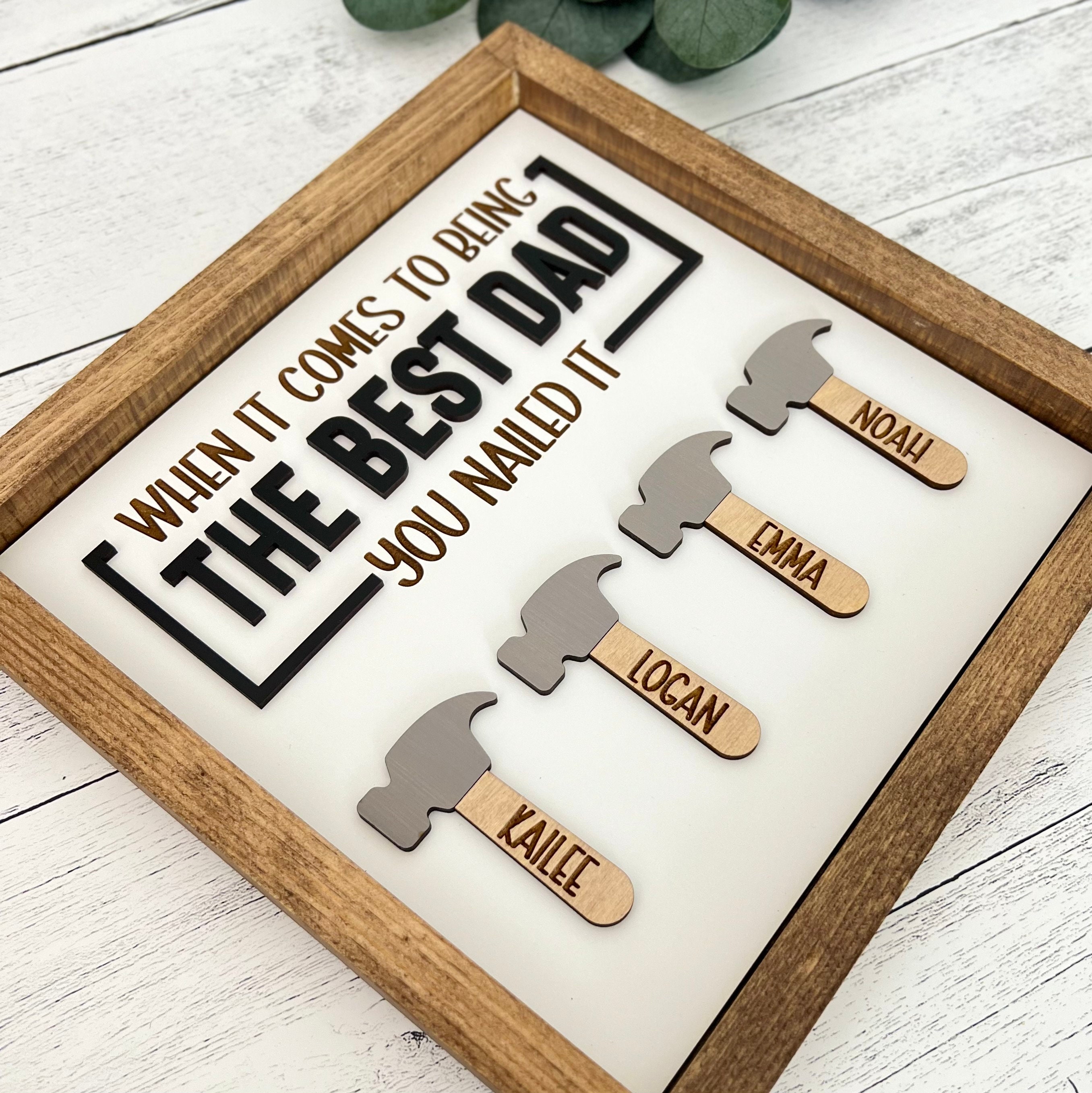 Personalized Father's Day Sign // Father's Day Gift // Best Dad Sign