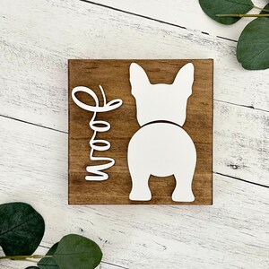 Personalized Dog Butt Sign // Custom Dog Breed Plaque // Personalized Pet Sign // Dog Butt Silhouette Sign // Woof Sign // Dog Lover Gift