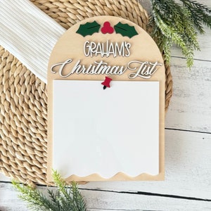 Wunschliste Weihnachten Trocken abwischbares Schild // Erstes Weihnachts-Zeichen // Kinderfotorequisite // Weihnachtswunschliste wiederverwendbares Schild // Urlaub Fotorequisite