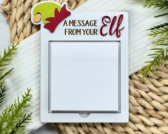 Elf Message Sticky Note Holder // Message From Elf // Elf Note Holder // Elf Message Christmas Prop // Kids Christmas Elf Message Holder