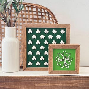 St. Patrick&#39;s Day Schild // Holzschild Holzrahmen // St. Patrick&#39;s Day Regal Dekor // St. Patrick&#39;s Day Regal Dekor // Tablett Dekor