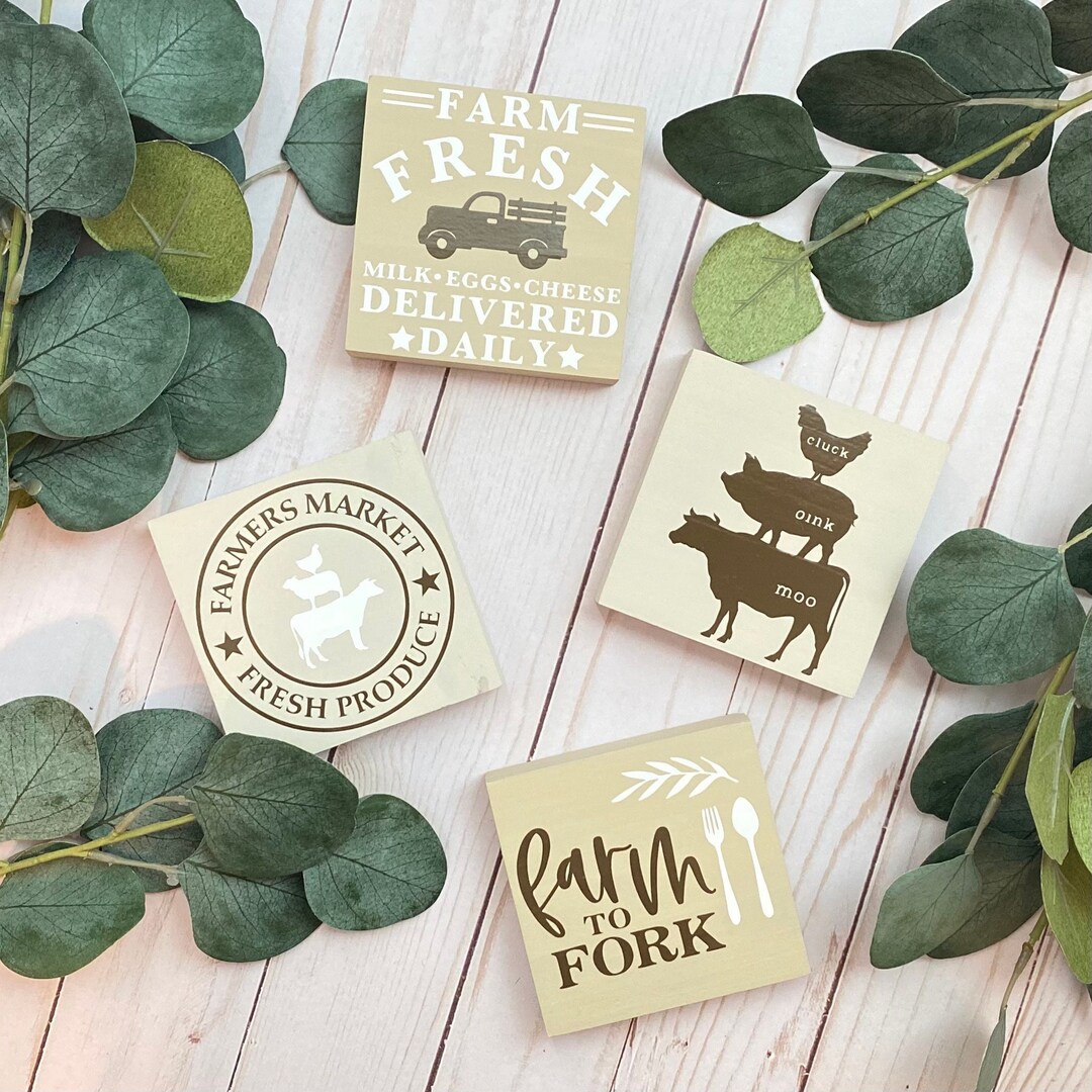 Tier Signs Tier Tray Signs // Farmhouse Tier Tray Signs // Farm Country Signs ...