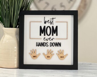 Letrero personalizado para el Día de la Madre // Regalo para el Día de la Madre // Letrero "La mejor mamá del mundo" // Regalo para mamá // Letrero personalizado para el Día de la Madre