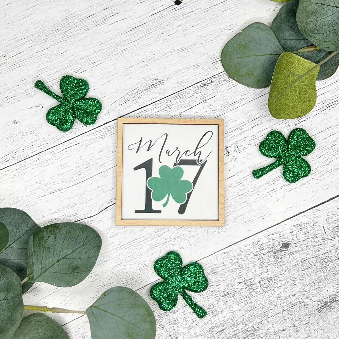 Mini Framed St. Patrick's Day Sign // March 17 Sign // Etsy