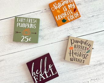 Tier Tray Signs // Fall Signs // Fall Decor // Tiered Tray Decor // Seasonal // Autumn Tiered Tray Decor