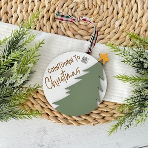 Christmas Countdown Ornament // Christmas Countdown Calendar Ornament // Interactive Countdown To Christmas // Mini Christmas Countdown Sign